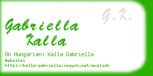 gabriella kalla business card